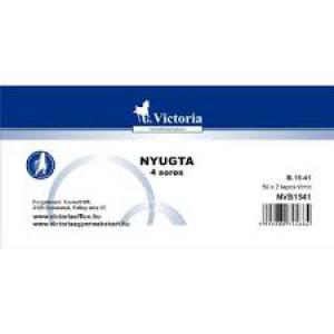 Nyugtatömb 4 soros, 50x2, VICTORIA "B.15-41", 20 tömb/csomag