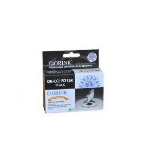 Utángyártott ORINK Canon CLI-521Bk chippes fekete tintapatron