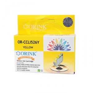 Utángyártott ORINK Canon CLI-526Y sárga chippes tintapatron