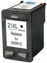 Utángyártott HP C9351AE fekete tintapatron (21XL) 24ml!
