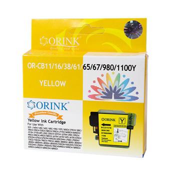 Utángyártott ORINK Brother LC1100/980Y sárga tintapatron