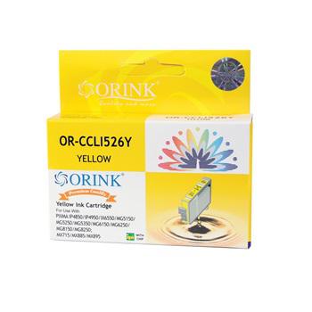 Utángyártott ORINK Canon CLI-526Y sárga chippes tintapatron