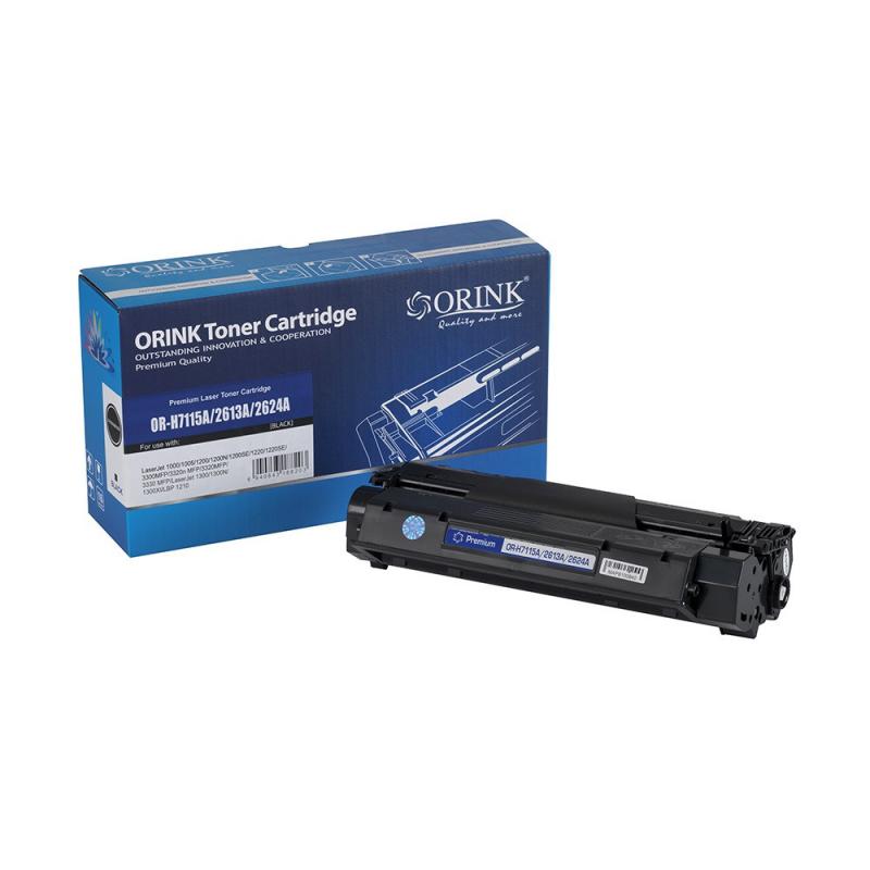 Utángyártott ORINK HP C7115A/Q2613A/Q2624A uni fekete toner (100% új!)