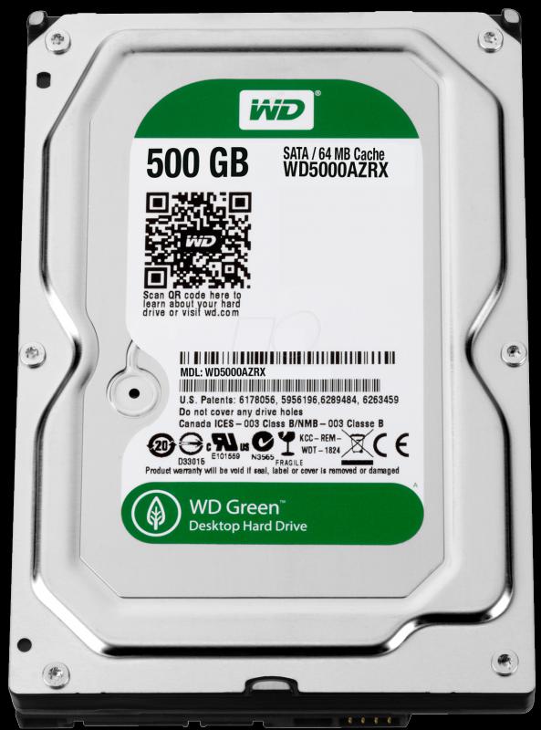 500GB Western Digital Intellipower 64MB WD5000AZRX SATA3, Caviar Green