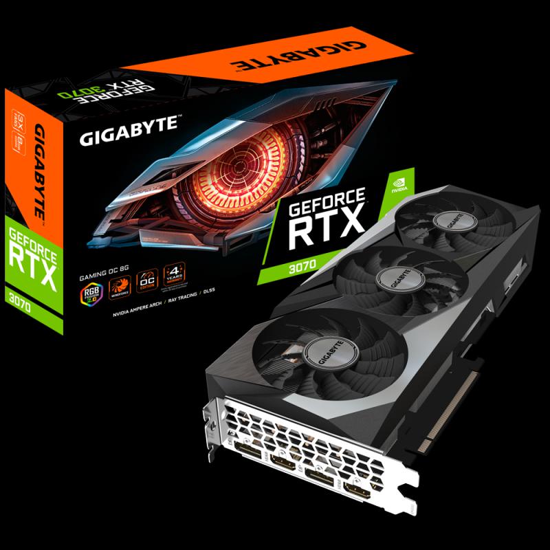 Gigabyte GeForce RTX 3070 Gaming OC 8G videokártya (GV-N3070GAMING OC-8GD)