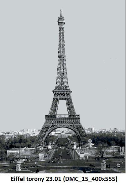 Eiffel torony 23.01 (DMC_15_400x555) leszámolós minta