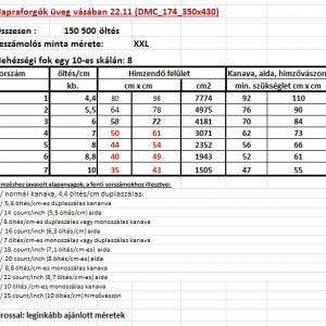 Napraforgók üveg vázában 22.11 (DMC_174_350x430)     leszámolós minta