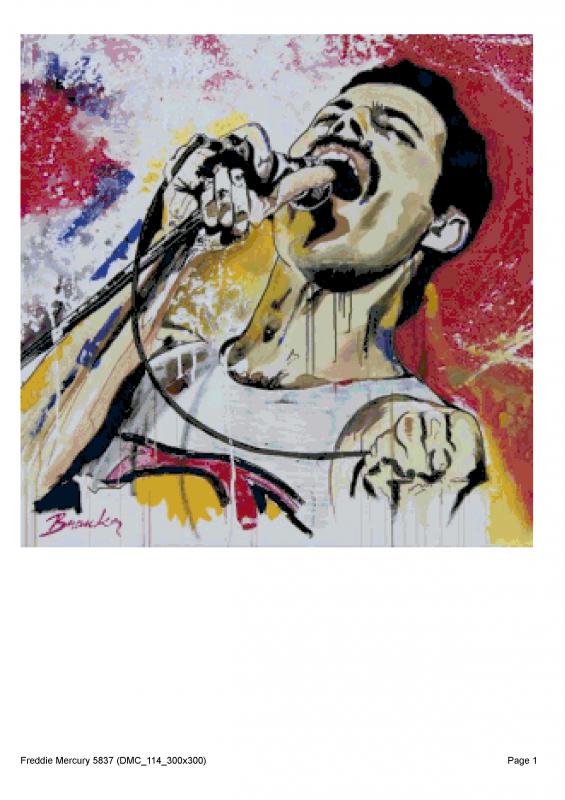 Freddie Mercury 5837 (DMC_114_300x300) leszámolós minta