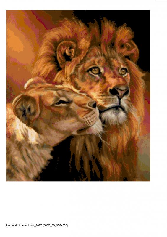 Lion and Lioness Love_9497 leszámolós minta