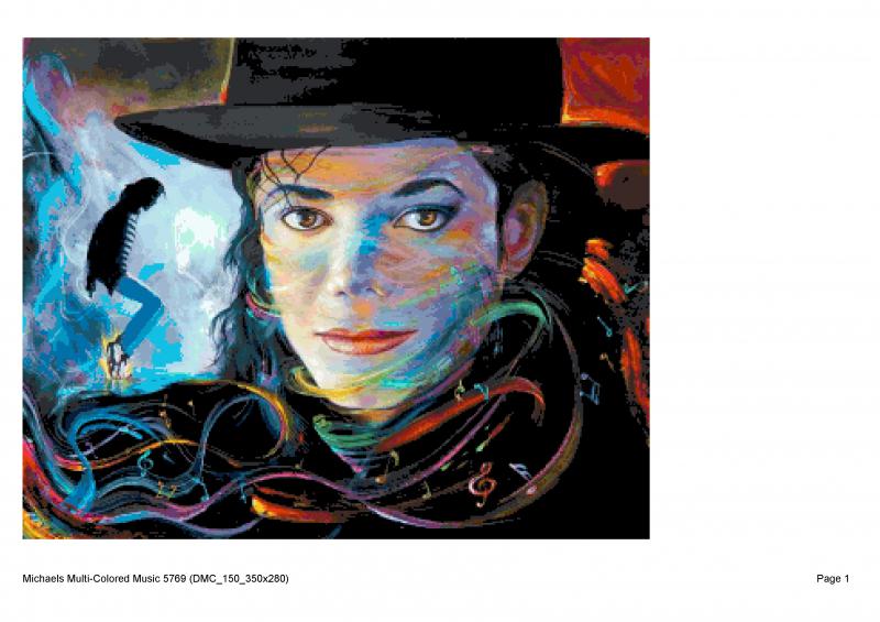 Michaels Multi-Colored Music 5769 leszámolható minta