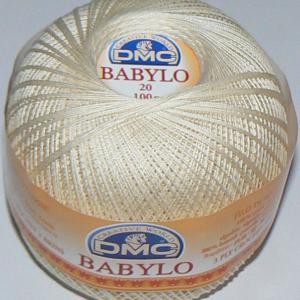 DMC Babylo_20 horgolófonal, 100 gr, 733 méter, 100 % pamut, szin: ecrü