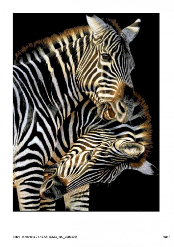 Zebra  romantika 21.10.Ah. (DMC_100_300x405) leszámolós minta