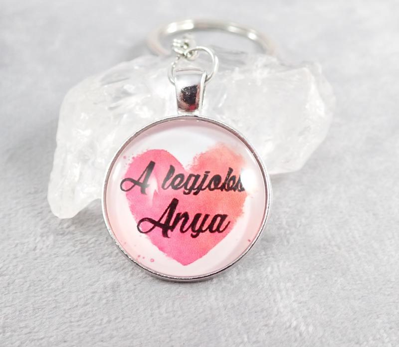 A legjobb anya kulcstartó, üveglencsés 2