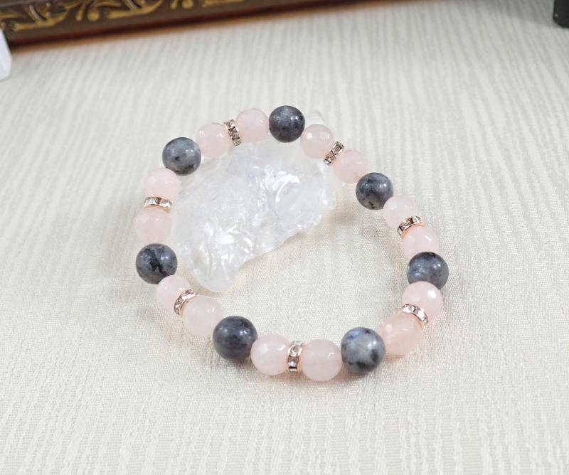 Achát és labradorit karkötő 3