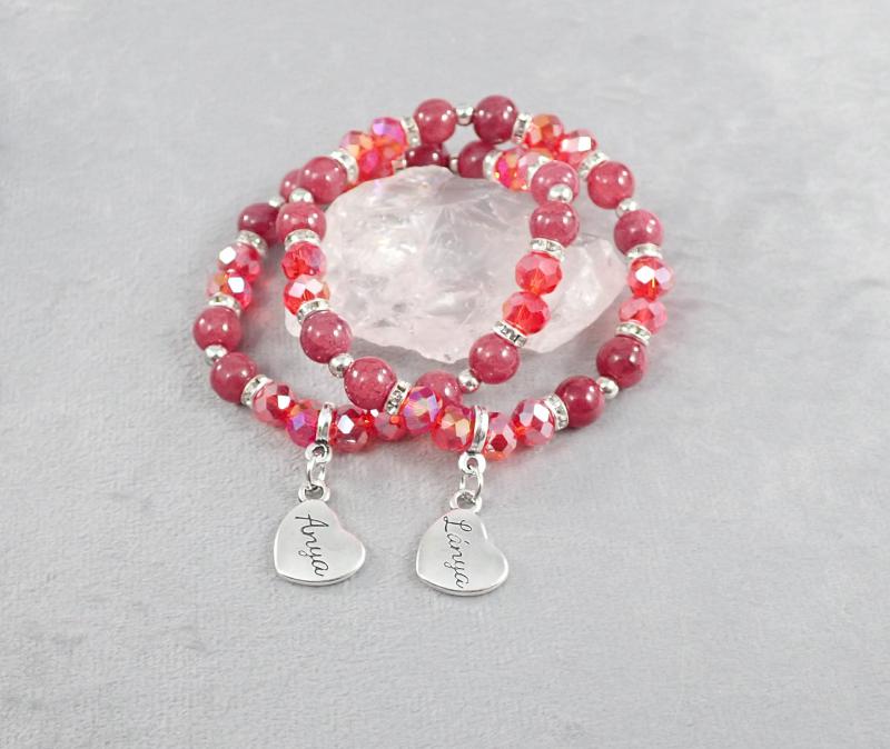 Anya-lánya karkötők, bordó