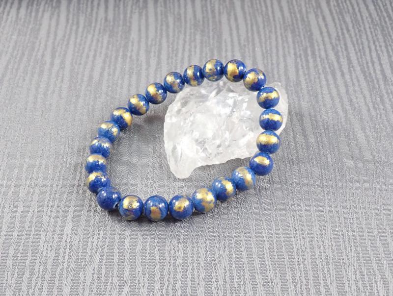 Arany-kék jáde karkötő