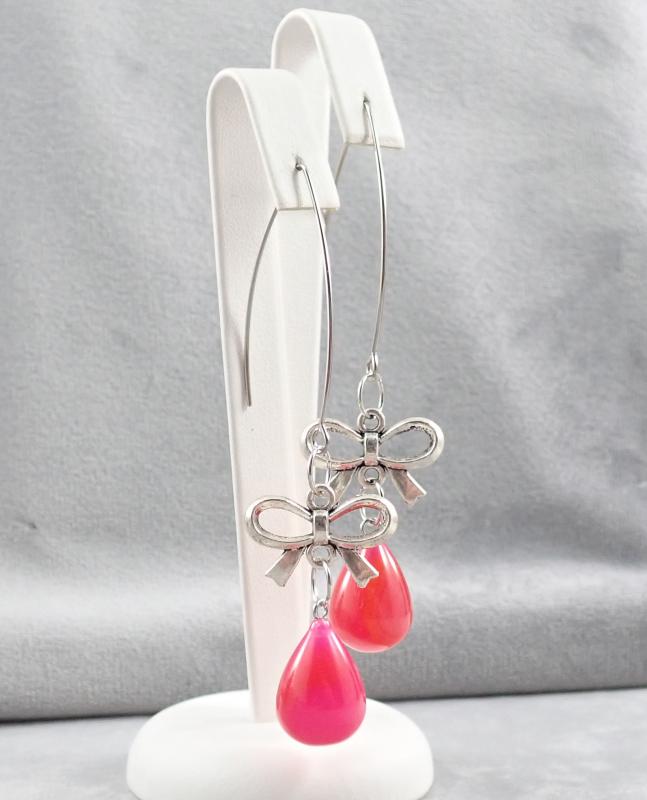 Ásványcsepp ezüstszín száron, achát