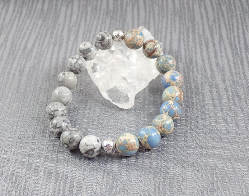 Császárkő és képjáspis karkötő 2