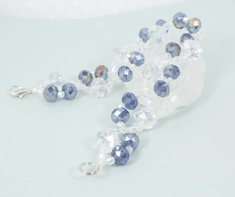 Csiszolt csillogás fűzött karkötő