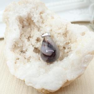 Achát medál, csepp, nyaklánccal 2