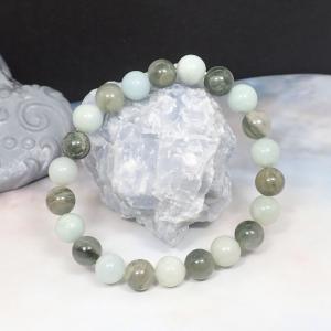 Amazonit és achát karkötő 1