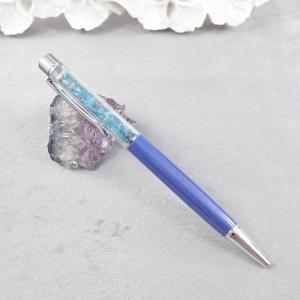 Ásványos toll, kék achát