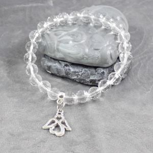 Áttetsző gyöngy karkötő angyalkás 1