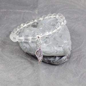 Áttetsző gyöngy karkötő angyalszárnyas 1