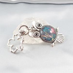 Bagoly talizmán kulcstartó – Kozmikus virág