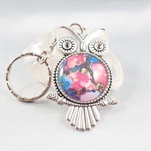 Bagoly talizmán kulcstartó – Színmozaik