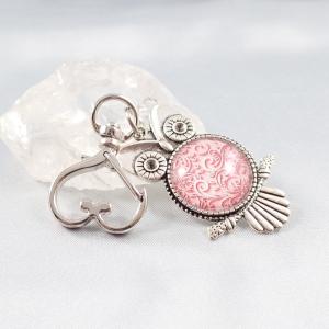 Bagoly talizmán kulcstartó -Rózsafény