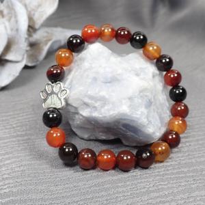 Barna achát karkötő tappanccsal