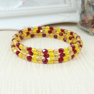 Bordó-sárga memória karkötő 1