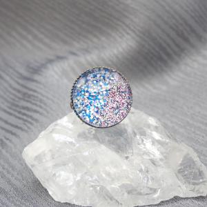 Bronzkeretes csillámos gyűrű