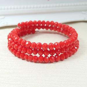 Élénkpiros memória karkötő