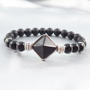 Erőközpont – ónix karkötő