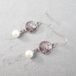 Fehér gyöngyös fülbevaló