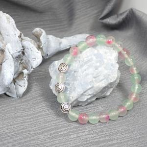 Fluorit karkötő csigamintás díszekkel