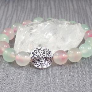 Fluorit karkötő mandalával