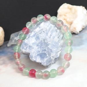 Fluorit vegyes színű karkötő