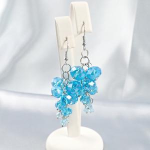 Fürtöcske fülbevaló, kék