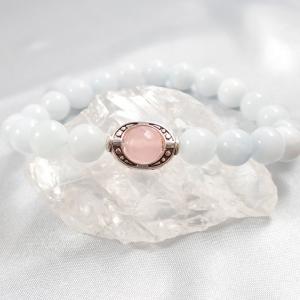 Holdkapu karkötő, halványkék, egy gyöngyös