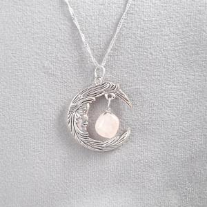 Holdnővér medál rózsakvarccal