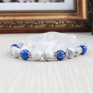 Howlit és achát karkötő