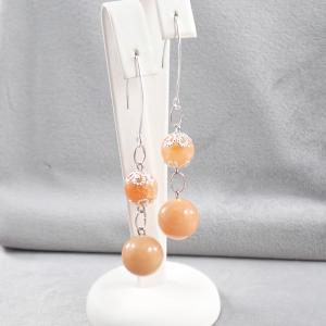 Jáde és achát ezüstszín száron