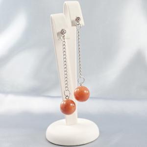 Jáde gömb fülbevaló, mézsárga