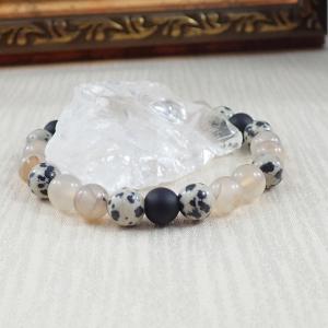 Karkötő dalmata jáspissal (XL)