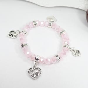 Karkötő négy szívecskével, rózsaszín