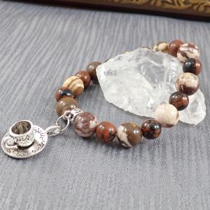 Kávéimádó karkötő, cappuccino 1