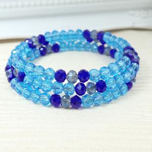 Kék árnyalatok memória karkötő 2